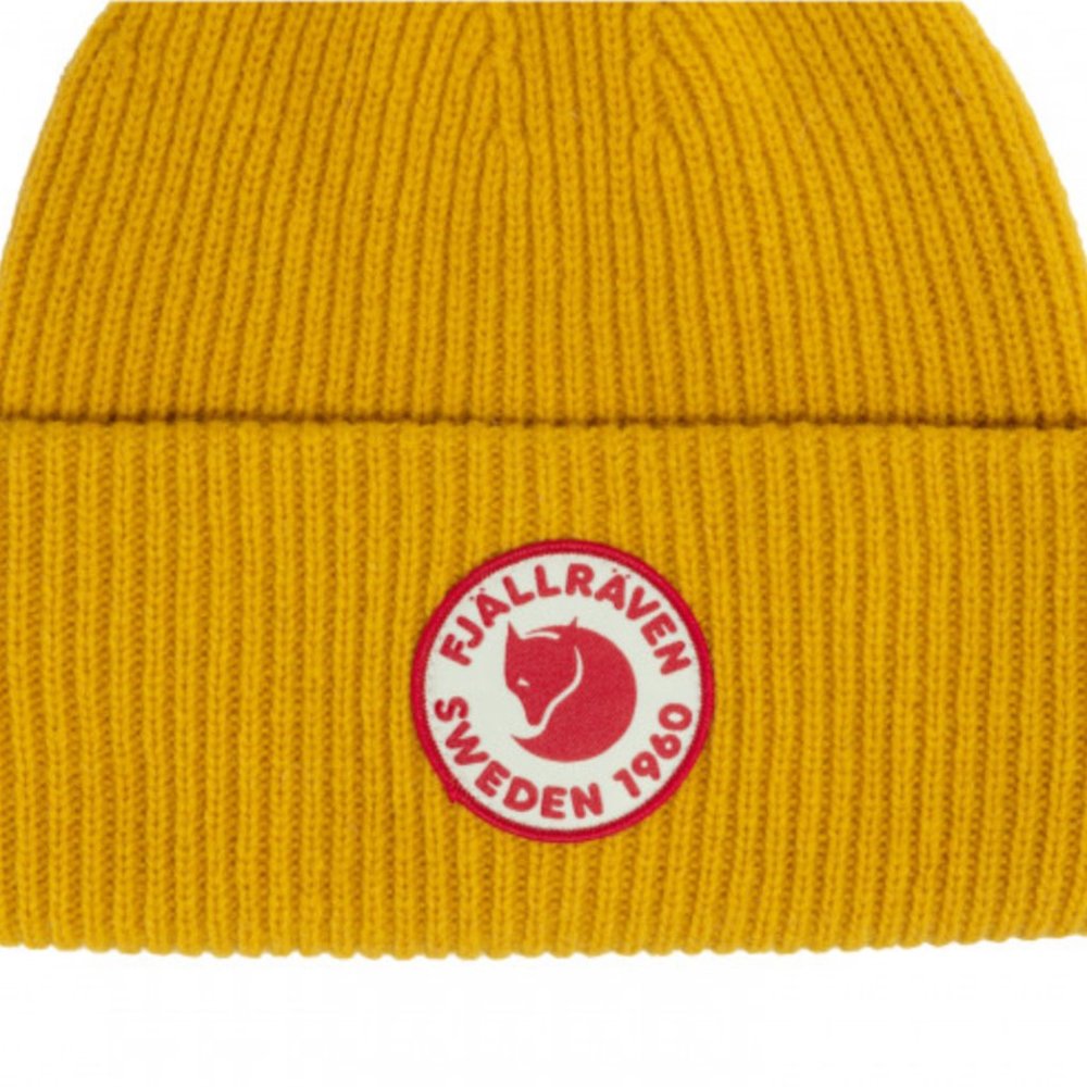 NWOT Fjallraven 1960 Logo Hat - Beanie - Mustard Yellow